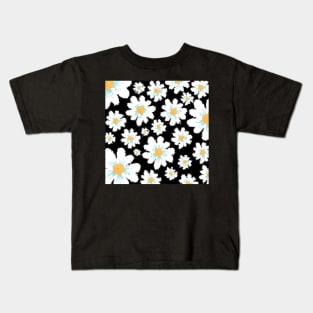 Pencil Strokes of Summer Flower Pattern Kids T-Shirt